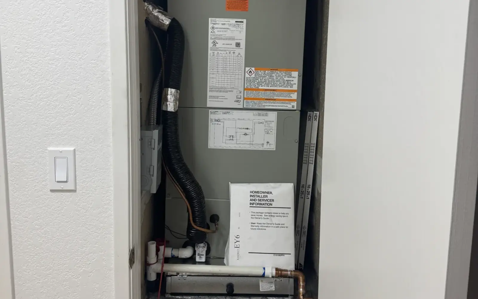 HAXX Heat Pump Air Handler Installation